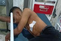 Korban penikaman, Jufester Desimson Nalle alias Juna mengalami luka serius sehingga harus menjalani perawatan di Rumah Sakit Leona Kupang, Selasa (27/9/2022).