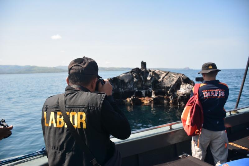 Olah TKP Labfor tidak Temukan Korban dalam Bangkai KM Express Cantika