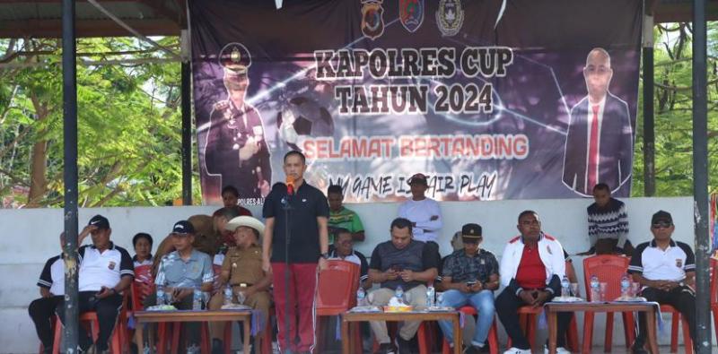 Peringati HUT Bhayangkara, Polres Alor Gelar Turnamen Sepak Bola Perebutkan Kapolres Cup 22 