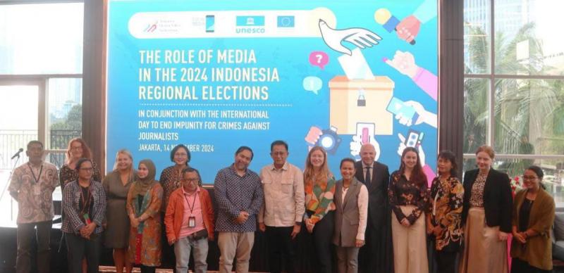 Asosiasi Media Siber Indonesia (AMSI) dengan dukungan UNESCO menyelenggarakan diskusi bertajuk “Peran Media dalam Pilkada 2024” di Jakarta pada Kamis, (14/11/2024). 