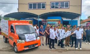 KPU Kabupaten Belu melakukan distribusi logistik Pilkada serentak 2024 bertempat di gudang KPU Belu perbatasan RI-RDTL, Senin (25/11/2024).